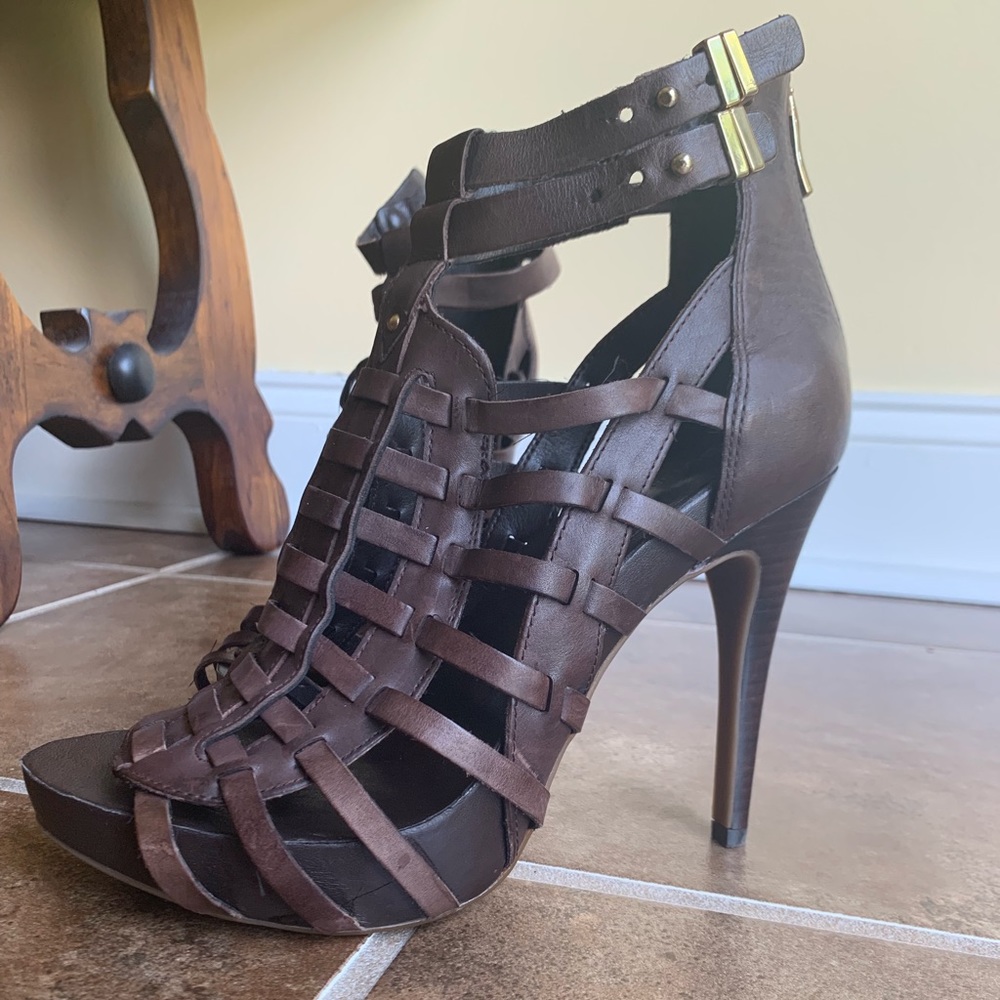 BCBGeneration Carissa Brown Leather Heel